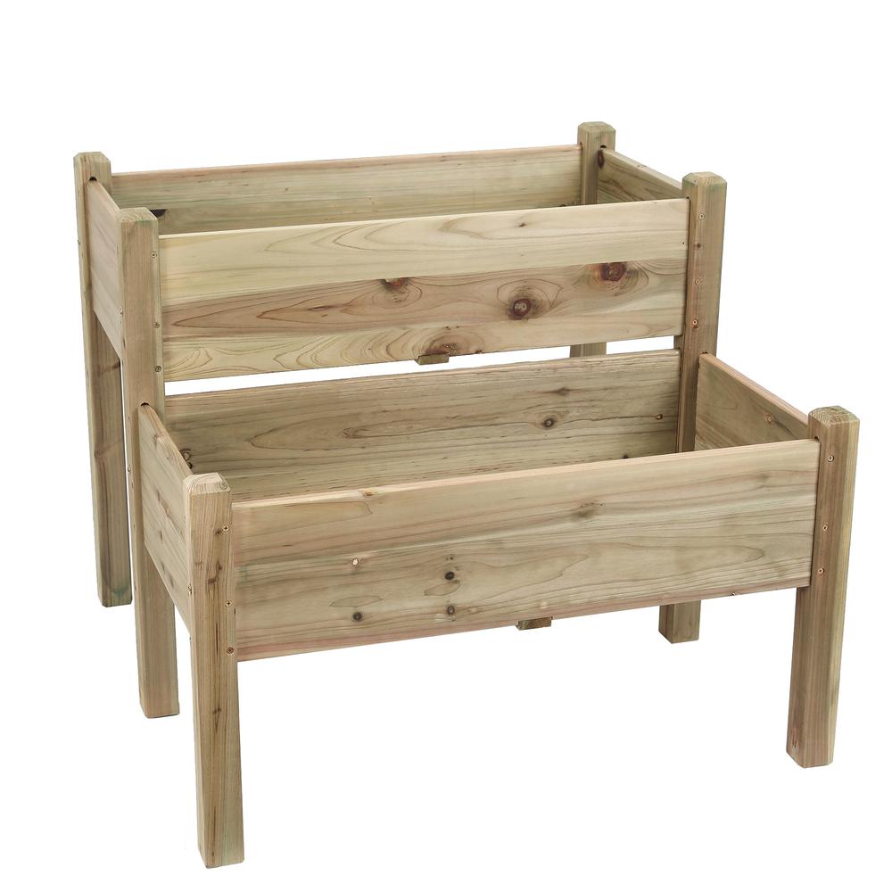 Wood Two Tier Raised Garden Bed. Picture 3