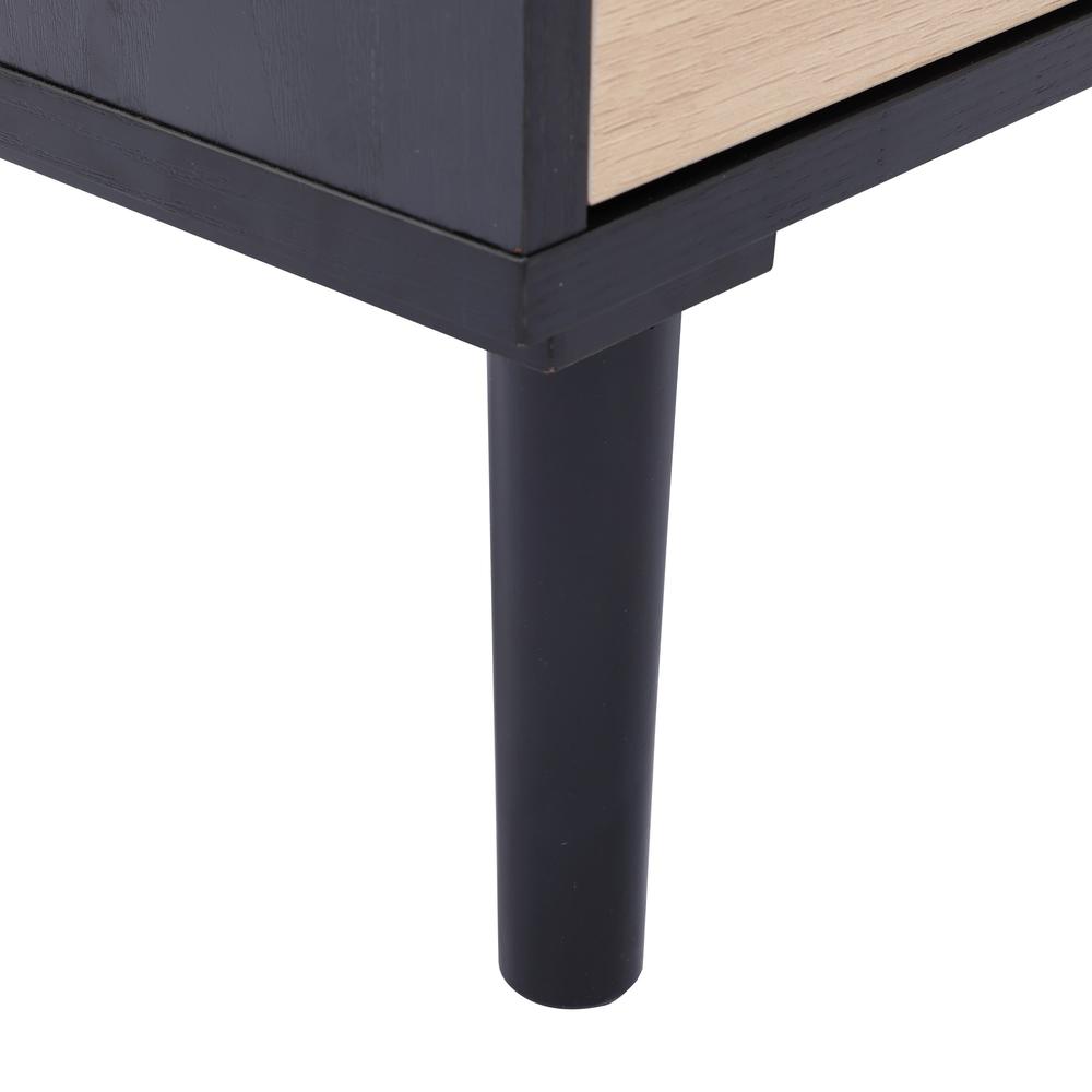 Black and Brown Wood 5-Drawer Chest. Picture 16