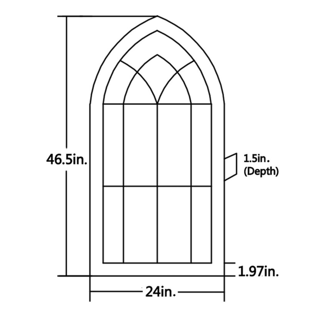 Wood and Metal Cathedral Wall Decor. Picture 8