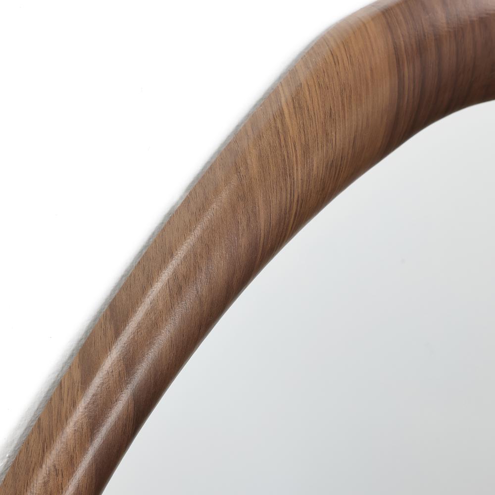 Brown Wood Frame Decorative Wall Mirror. Picture 4
