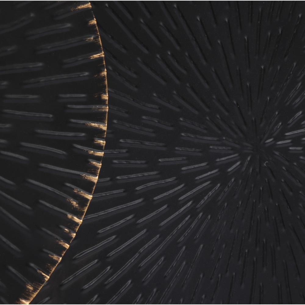 Abstract Black with Gold Large Metal Wall Decor. Picture 8