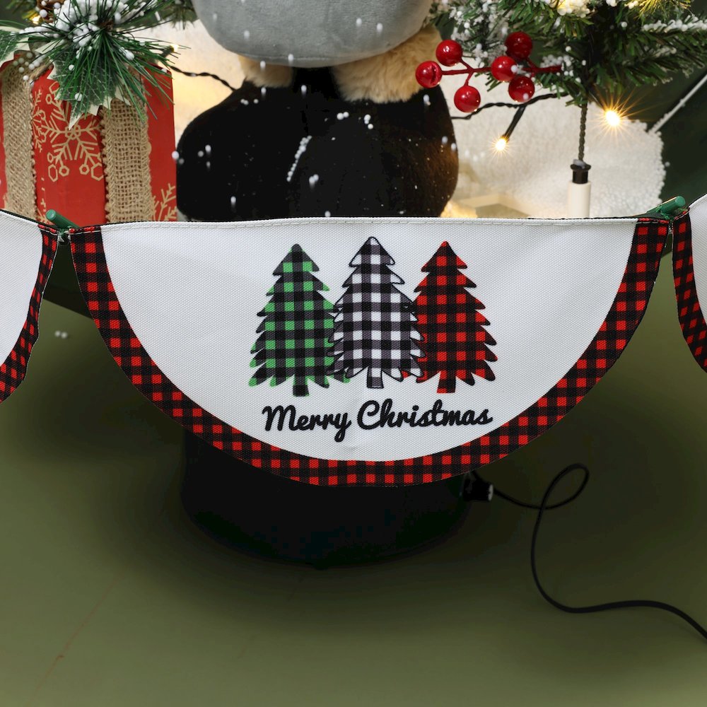 Holiday 31.5" Animated Musical Snowing Christmas Trees and Santa Décor. Picture 9