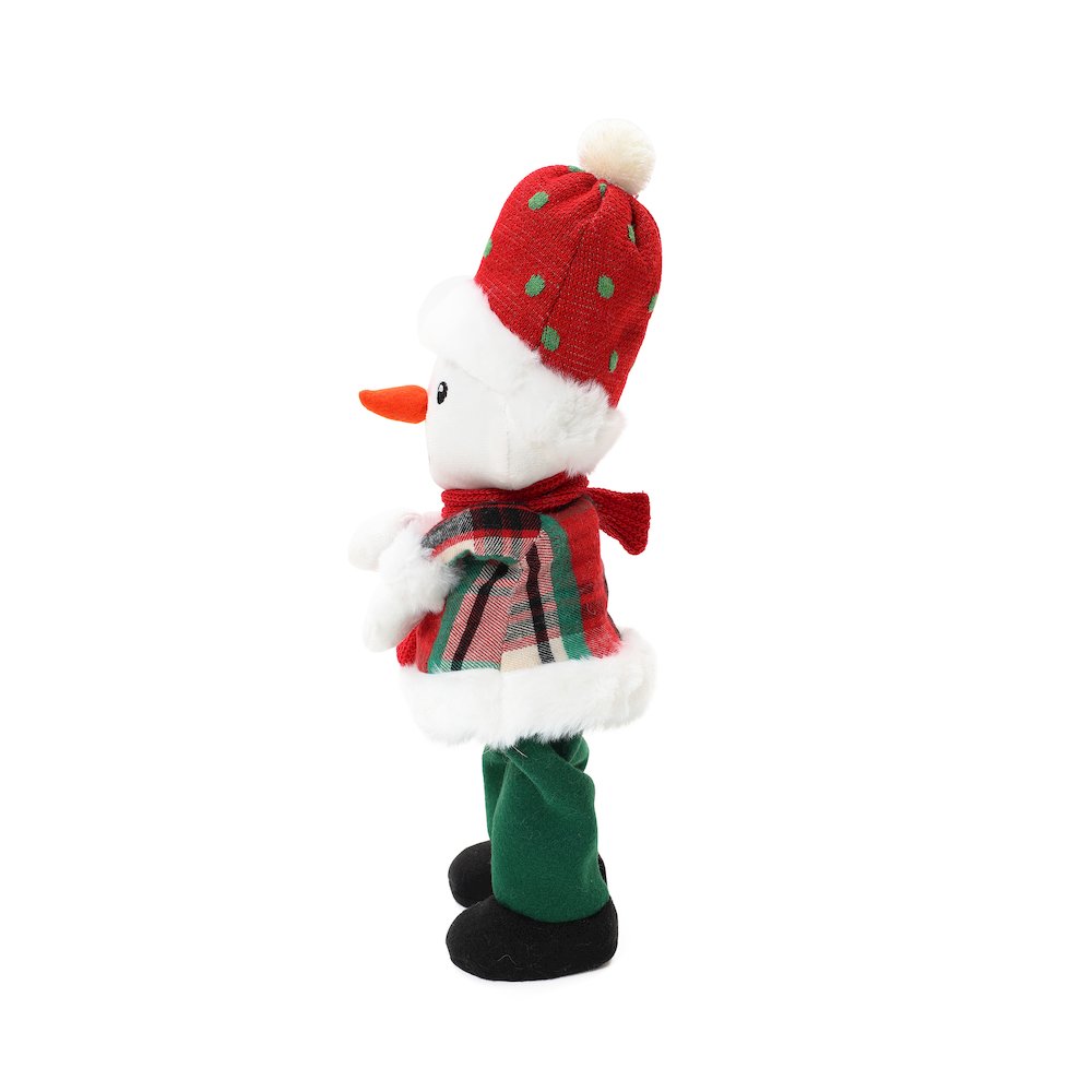 LuxenHome Animated Singing 16" Tall Snowman Holiday Decoration, Battery Operated. Picture 6
