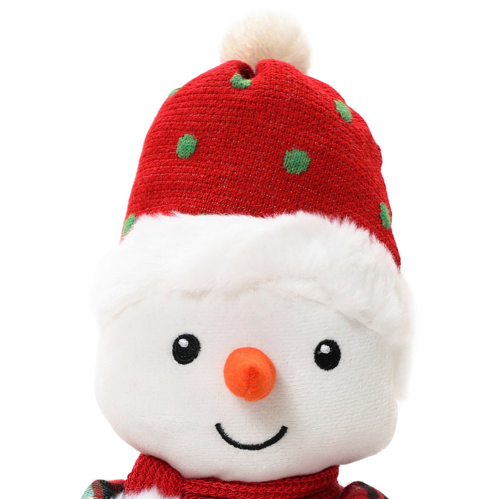 LuxenHome Animated Singing 16" Tall Snowman Holiday Decoration, Battery Operated. Picture 7