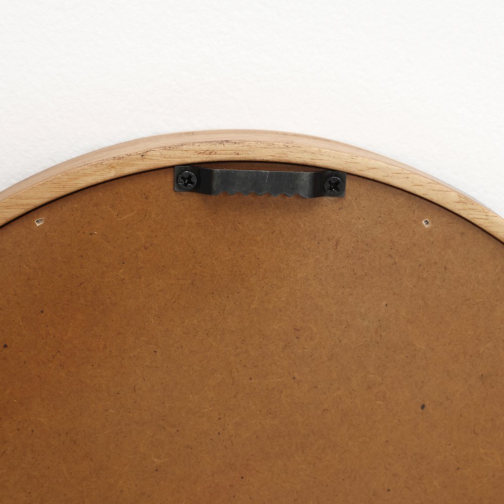 3-Piece Round Rubberwood Frame Accent Wall Mirror Set. Picture 9