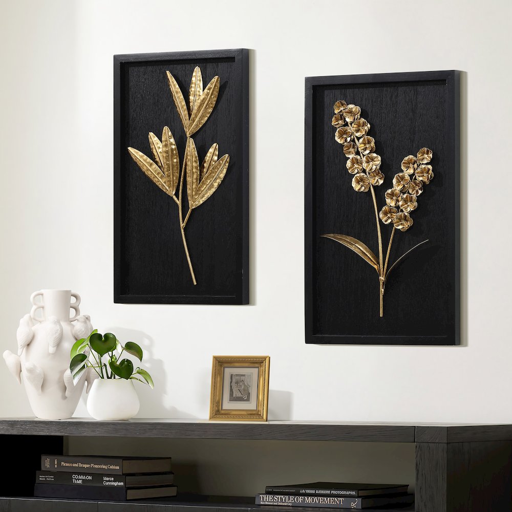 2-Piece Flower Bouquet Modern Wall Decor Set. Picture 2