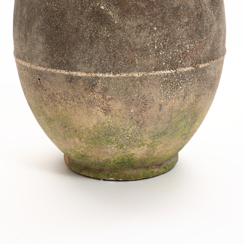 Rustic Ginger Root Brown Terracotta 13.6-Inch Tall Indoor and Outdoor Urn Vase. Picture 6