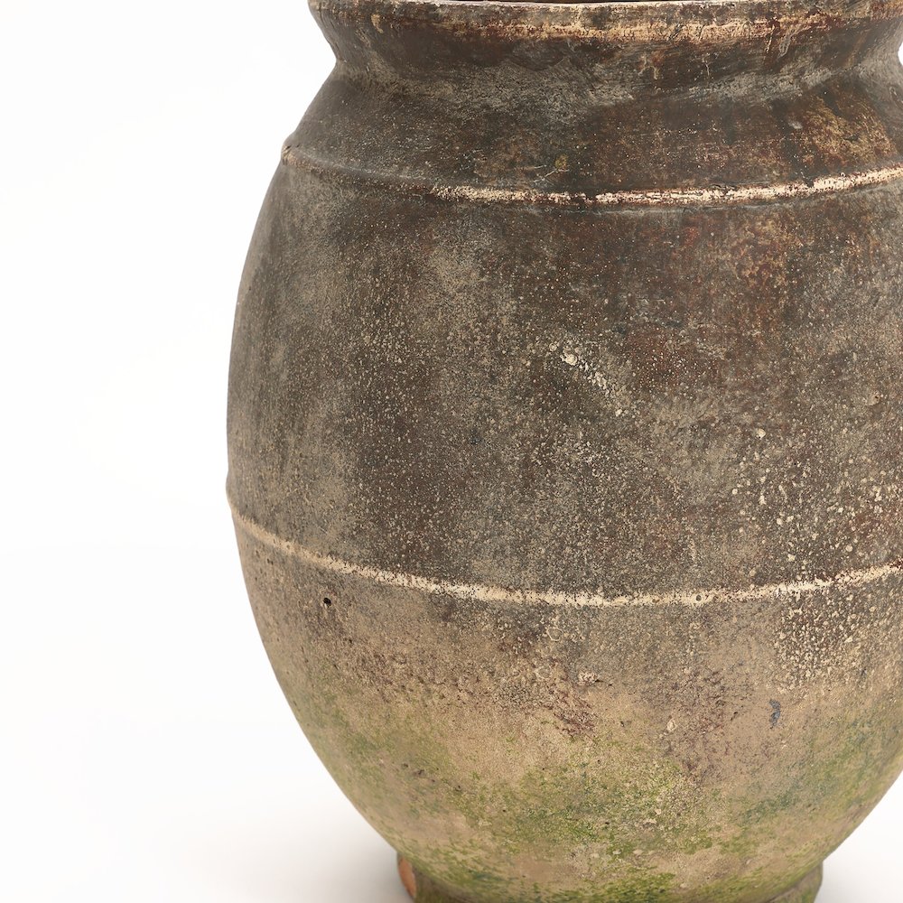 Rustic Ginger Root Brown Terracotta 13.6-Inch Tall Indoor and Outdoor Urn Vase. Picture 5