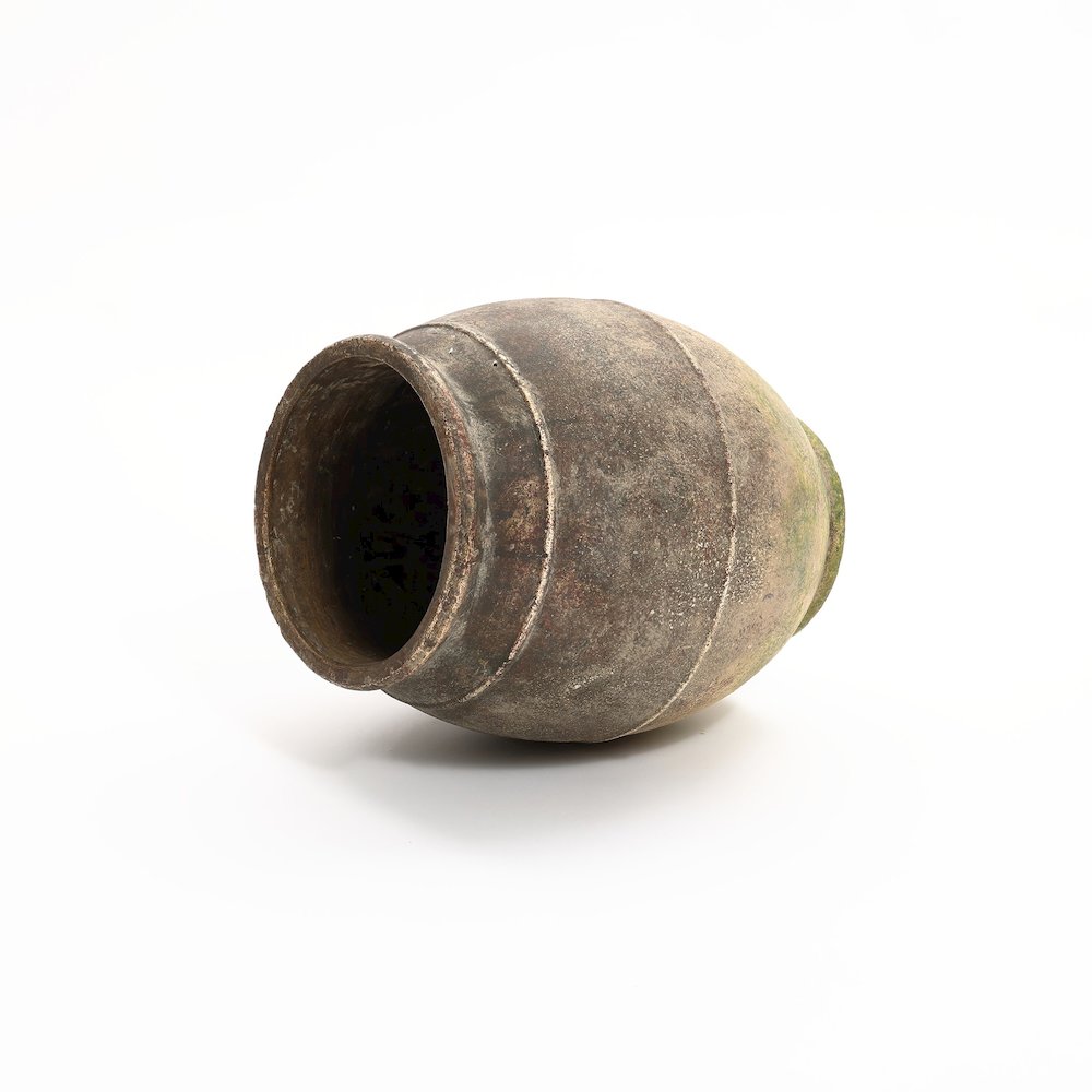Rustic Ginger Root Brown Terracotta 13.6-Inch Tall Indoor and Outdoor Urn Vase. Picture 7