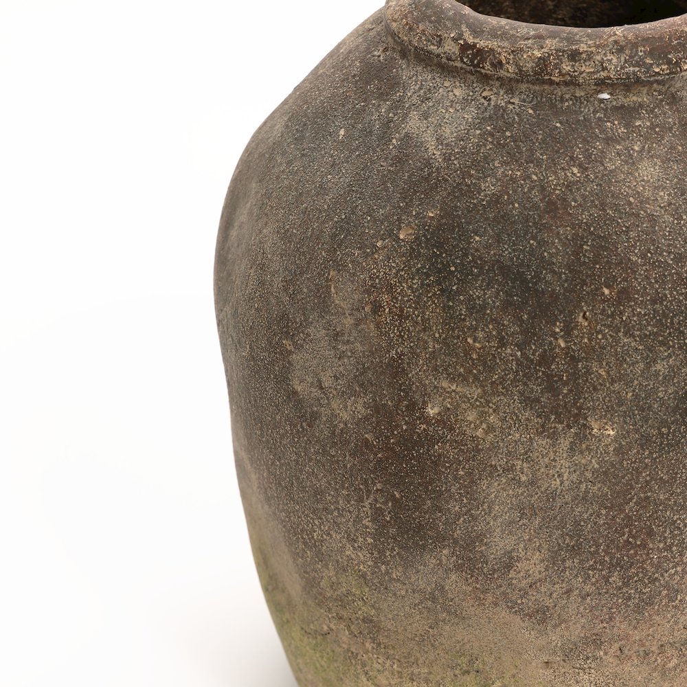 Rustic Ginger Root Brown Terracotta 11-Inch Tall Indoor and Outdoor Jug Vase. Picture 6