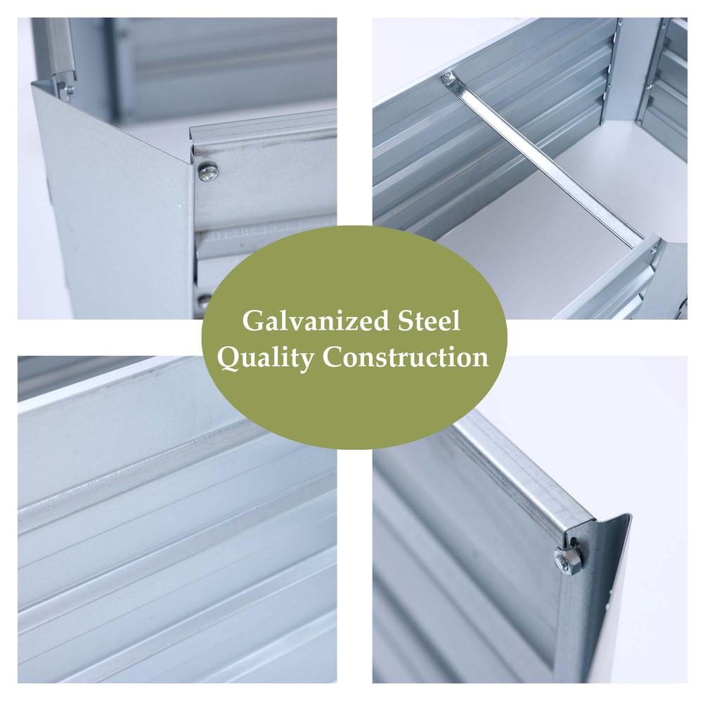 L-Shaped Galvanized Raised Garden Bed. Picture 12