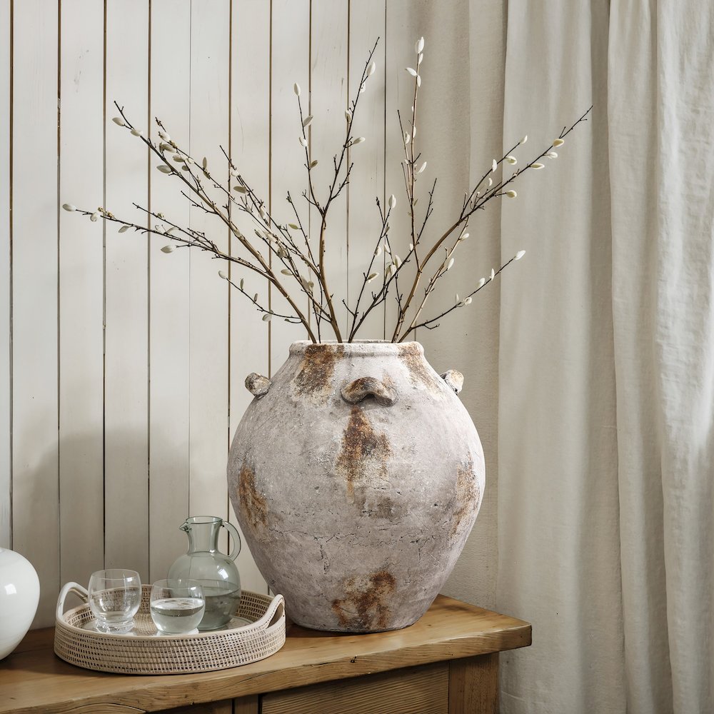 12-Inch Tall Indoor and Outdoor Jug Vase with Handles. Picture 2