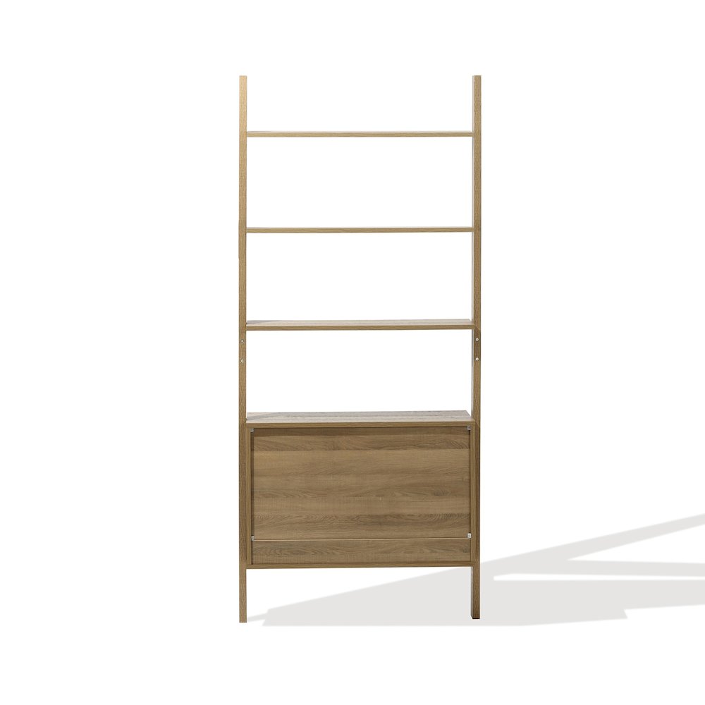 4-Shelf Etagere Bookcase with 2-Door Cabinet Storage. Picture 8