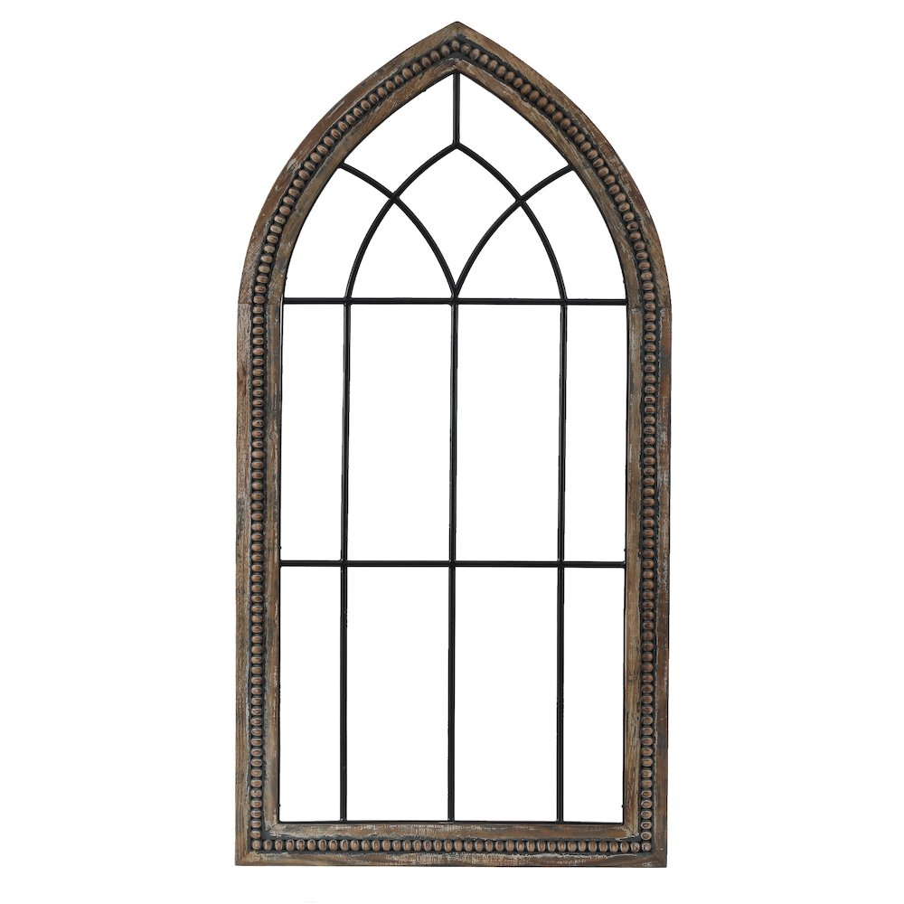 Wood and Metal Cathedral Wall Decor. Picture 1