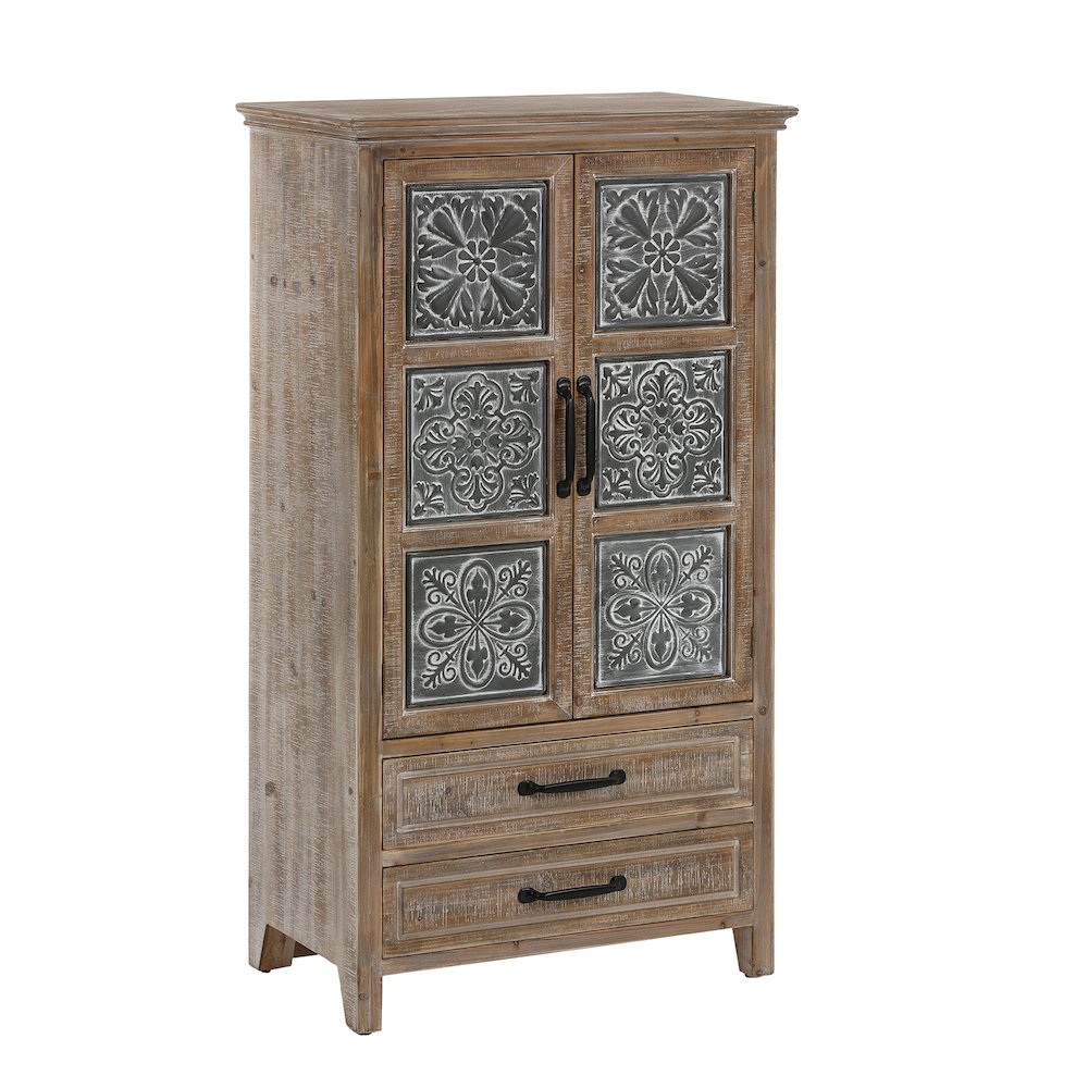 Wood and Metal Wardrobe Storage Cabinet. Picture 5