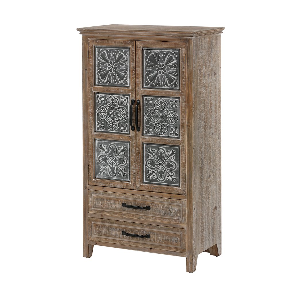 Wood and Metal Wardrobe Storage Cabinet. Picture 6