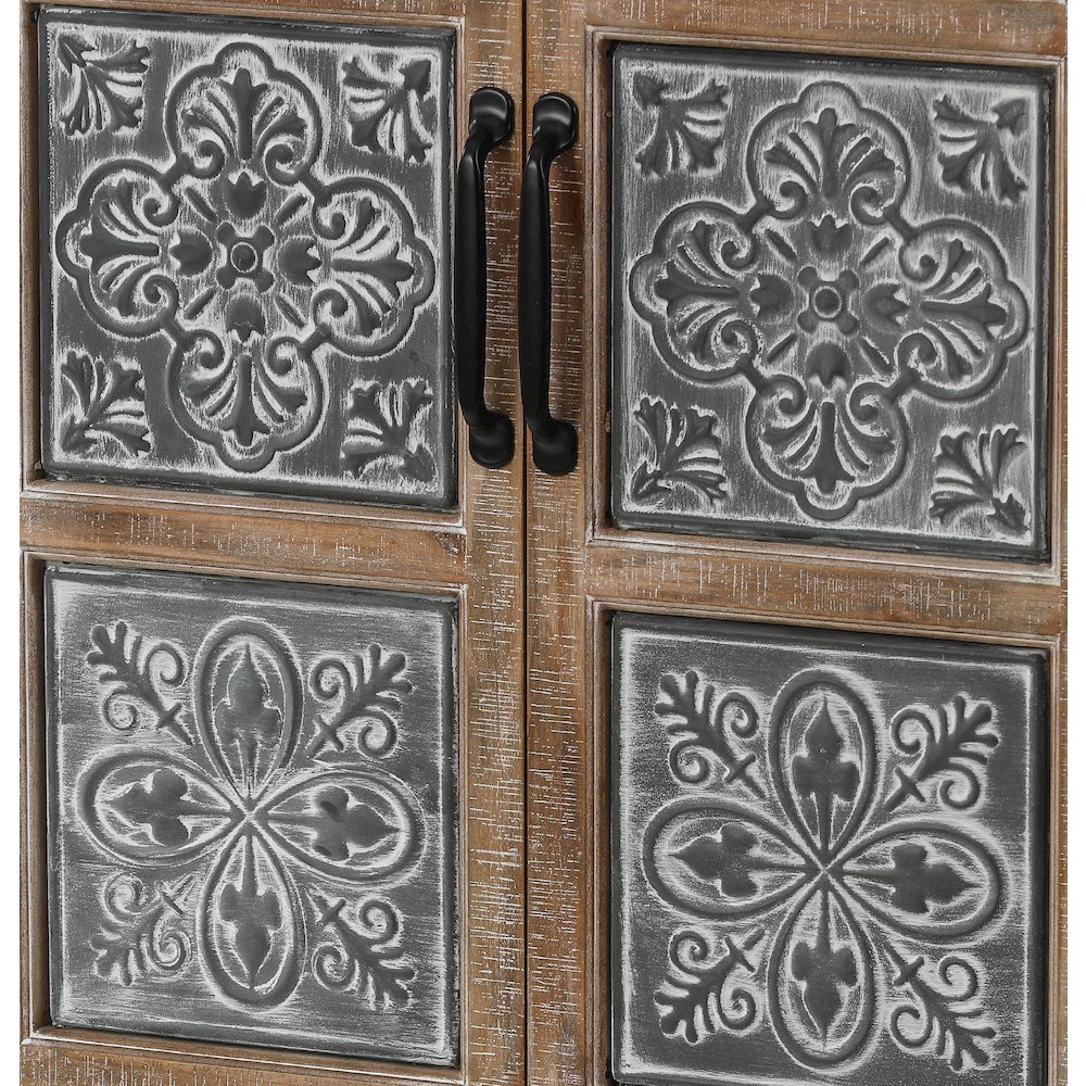 Wood and Metal Wardrobe Storage Cabinet. Picture 9