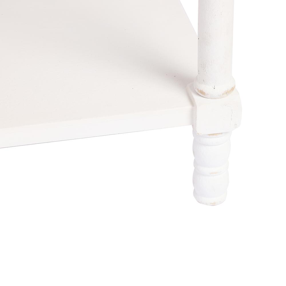 LuxenHome White Wood 2-Drawer Storage Console Table. Picture 10