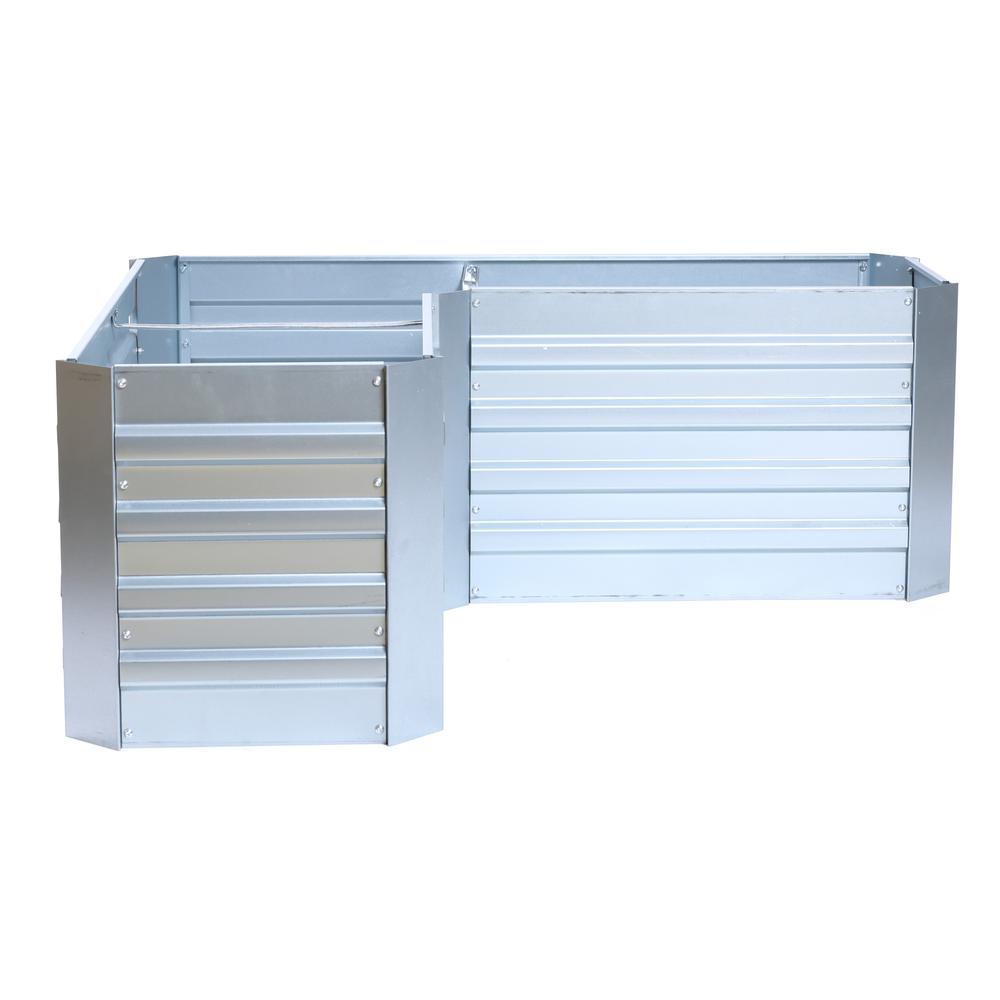 L-Shaped Galvanized Raised Garden Bed. Picture 6