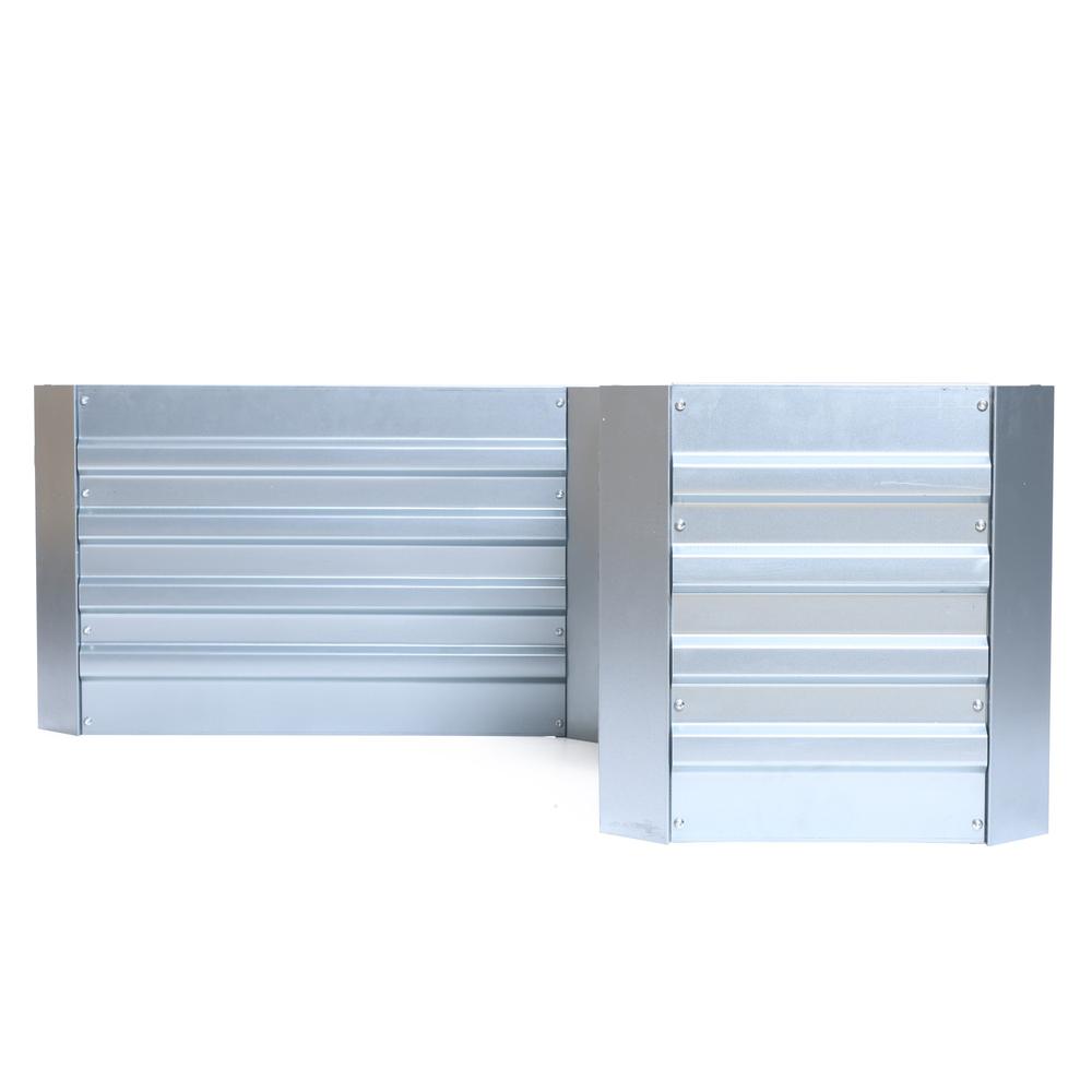 L-Shaped Galvanized Raised Garden Bed. Picture 5