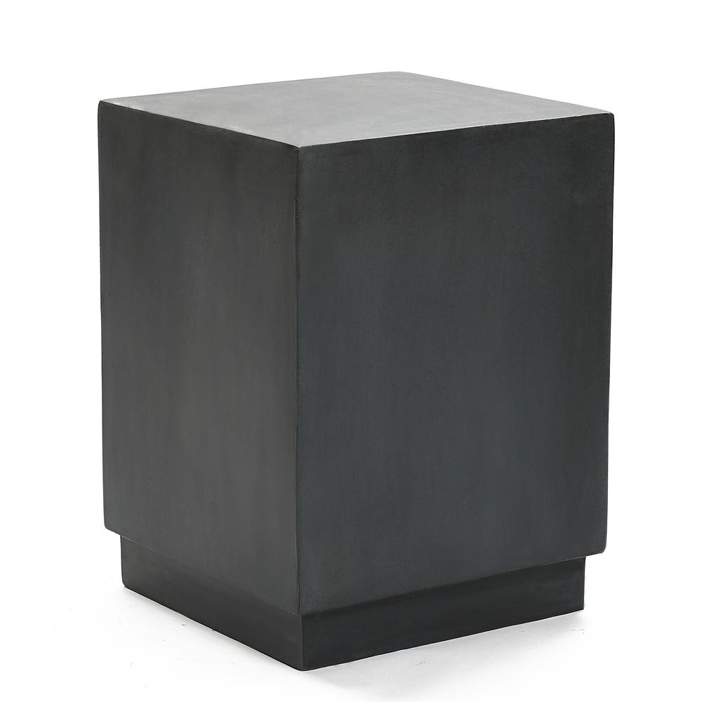 Gray Cement Square Indoor Outdoor Side and End Table. Picture 9
