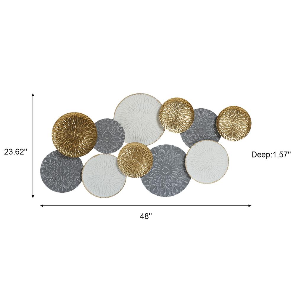 48" W Connected Circles Metal Wall Decor Sculpture. Picture 11