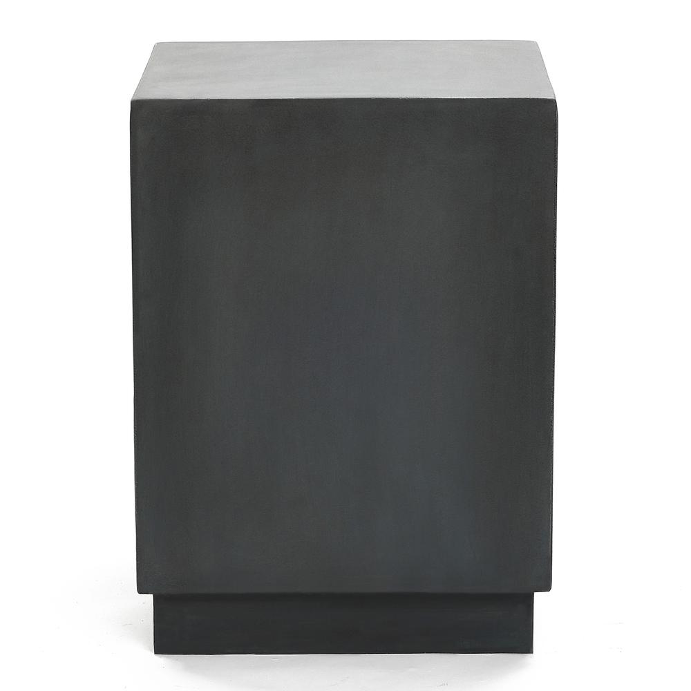 Gray Cement Square Indoor Outdoor Side and End Table. Picture 6