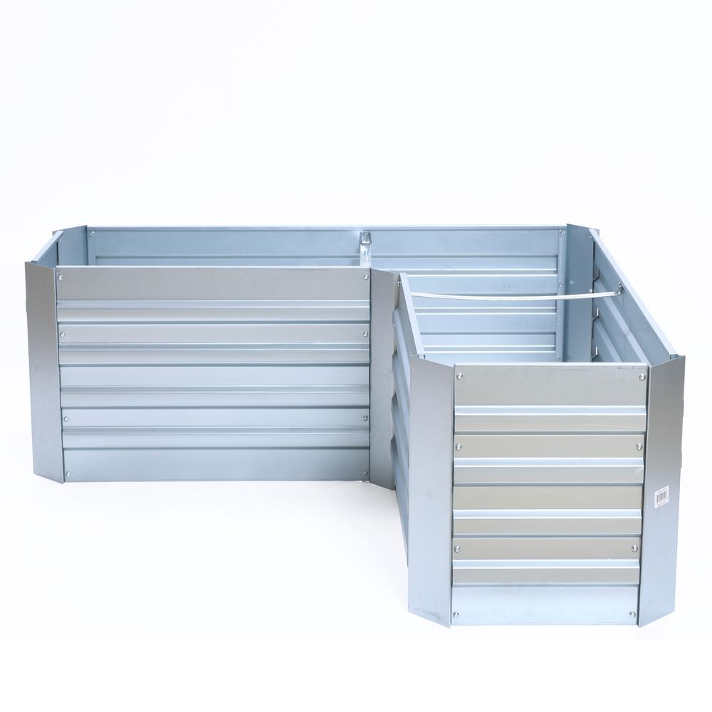 L-Shaped Galvanized Raised Garden Bed. Picture 2