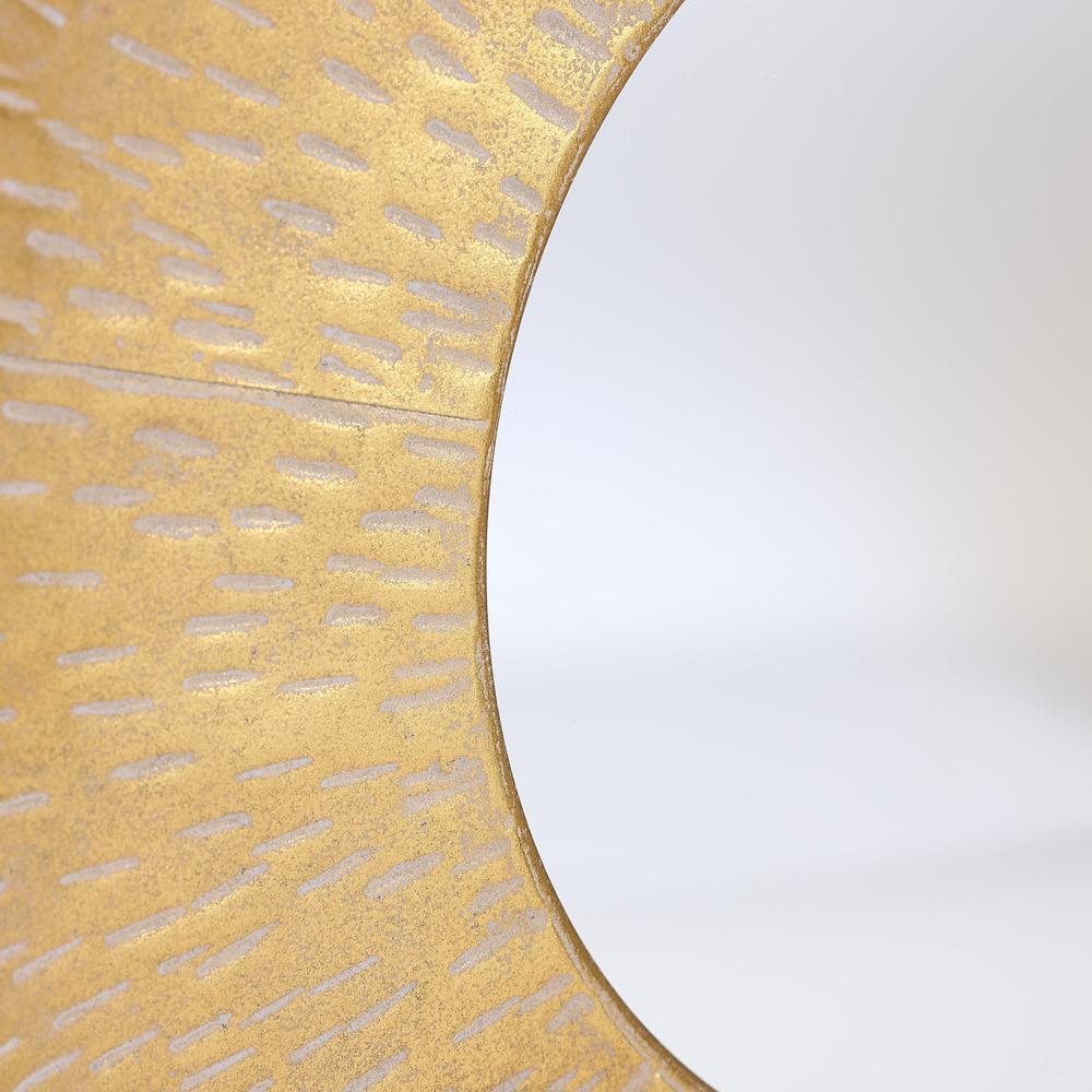 3-Piece Gold Metal Round Wall Mirror Set. Picture 9