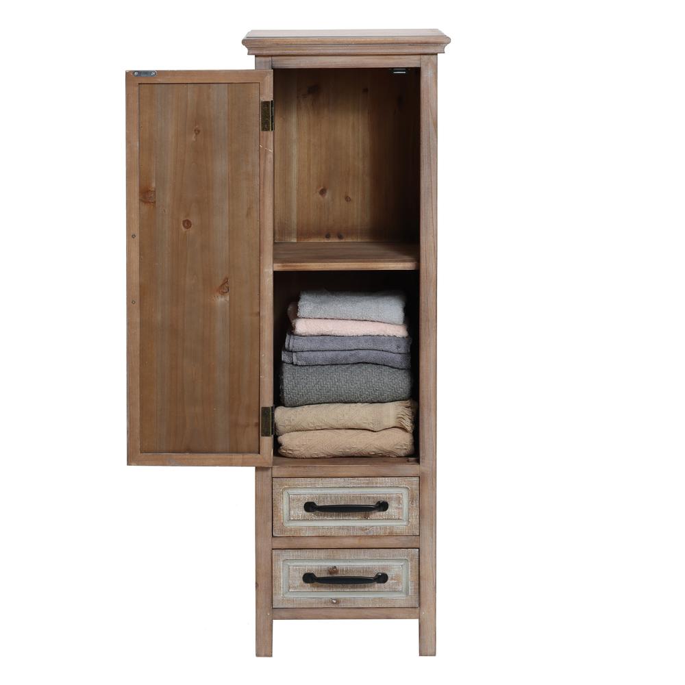48" Tower Wood 2-Drawer 1-Door Storage Cabinet. Picture 4