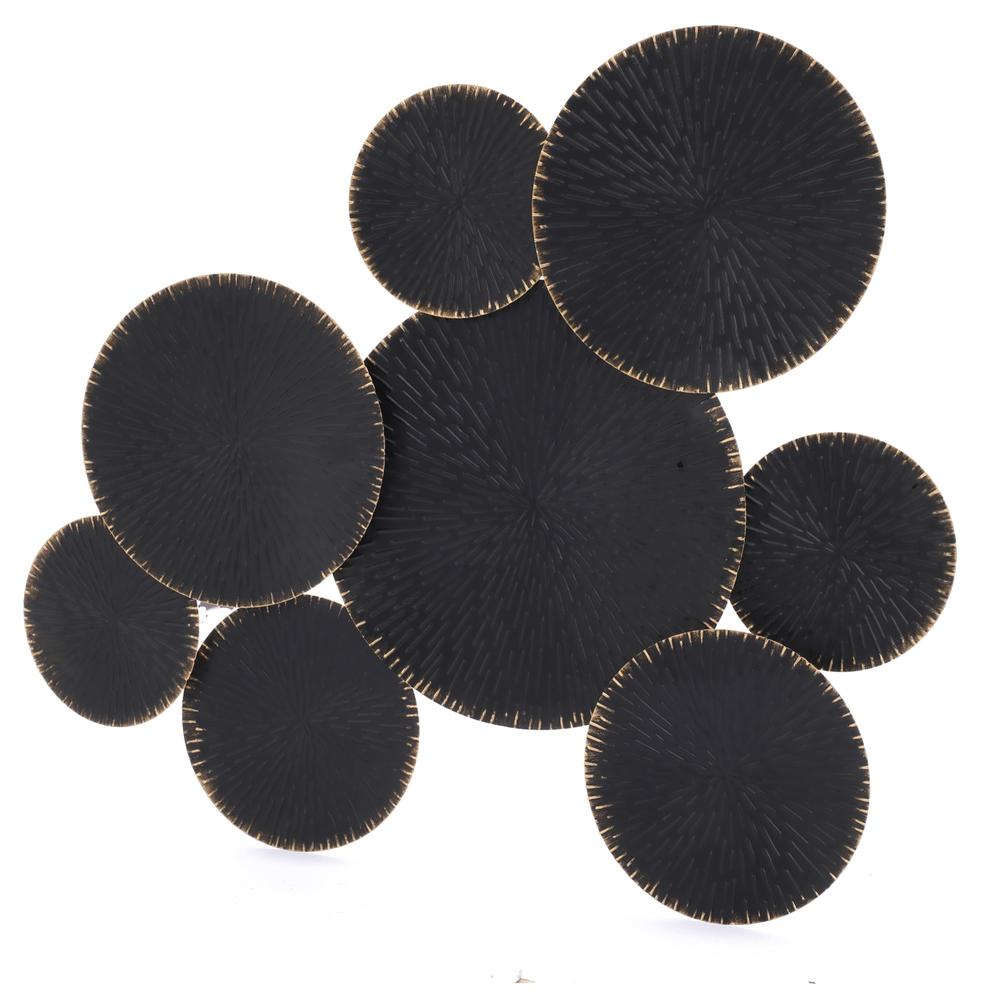 Abstract Black with Gold Large Metal Wall Decor. Picture 5