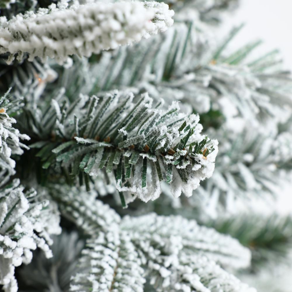 5Ft Pre-Lit Full Artificial Flocked Christmas Tree. Picture 8