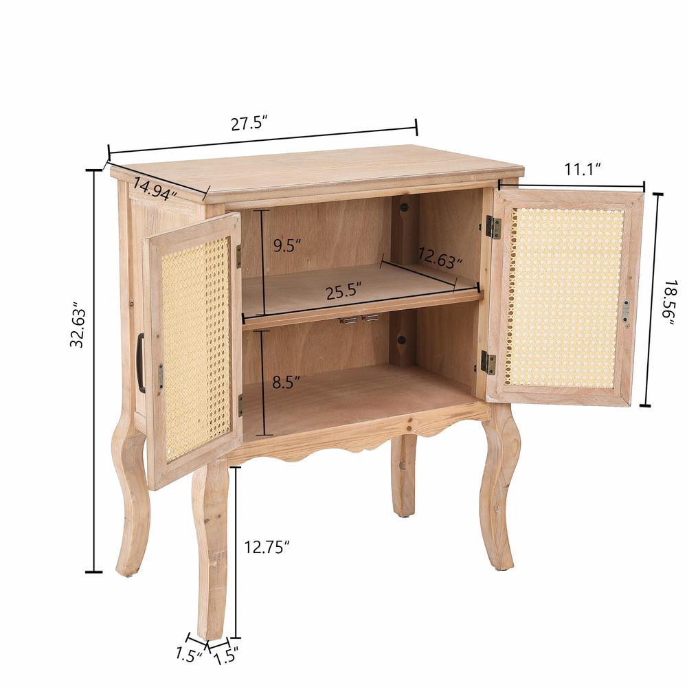 Natural Wood Finish Accent Cabinet. Picture 9