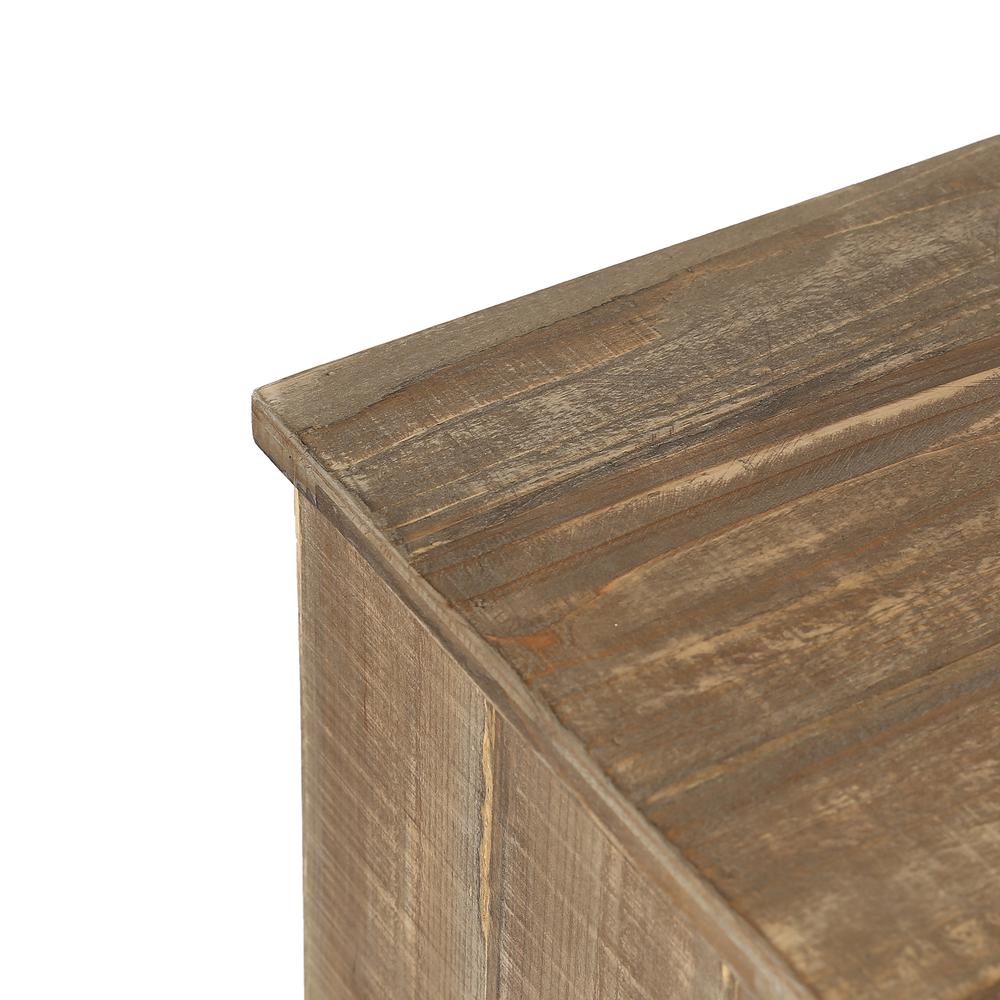 Rustic Wood Sliding Barn Door Storage Cabinet. Picture 13