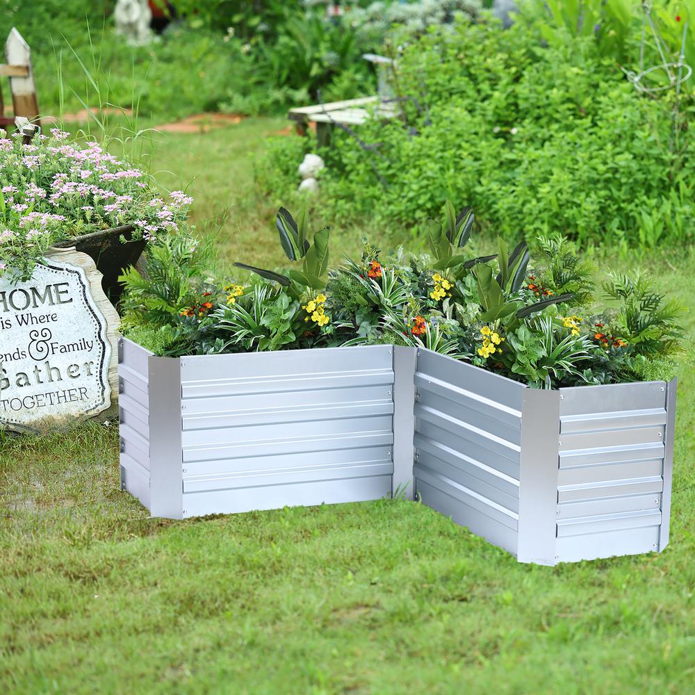 L-Shaped Galvanized Raised Garden Bed. Picture 14