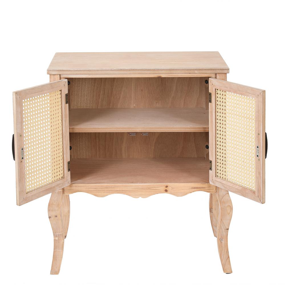 Natural Wood Finish Accent Cabinet. Picture 2
