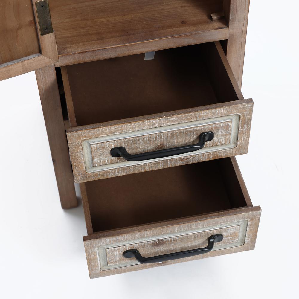 48" Tower Wood 2-Drawer 1-Door Storage Cabinet. Picture 11