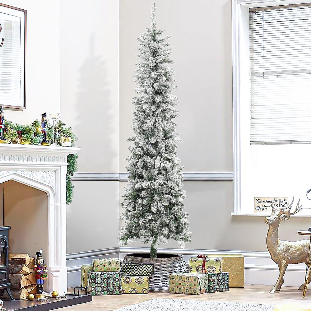 7.4Ft Pencil Slim Artificial Christmas Tree. Picture 4