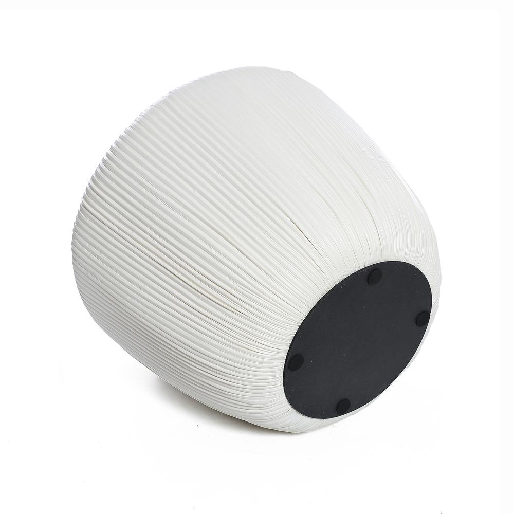 15.8" H White Round Side Table. Picture 2