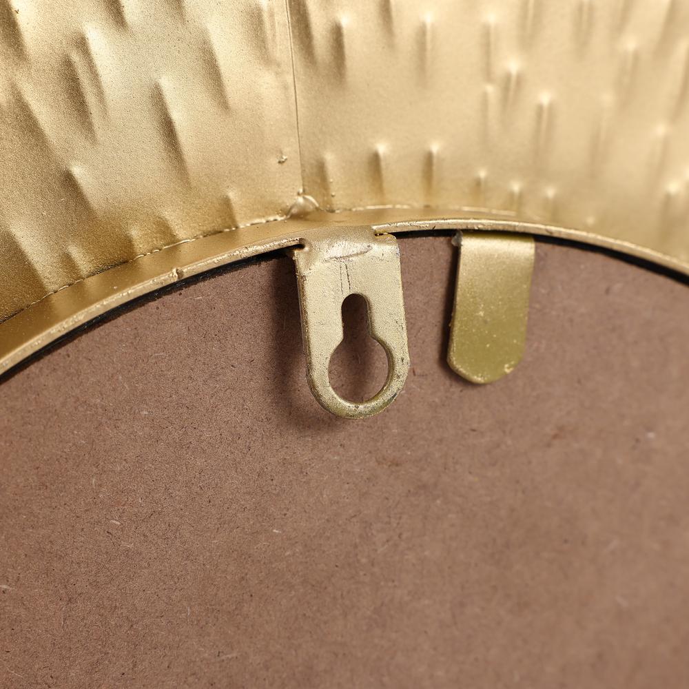 3-Piece Gold Metal Round Wall Mirror Set. Picture 11