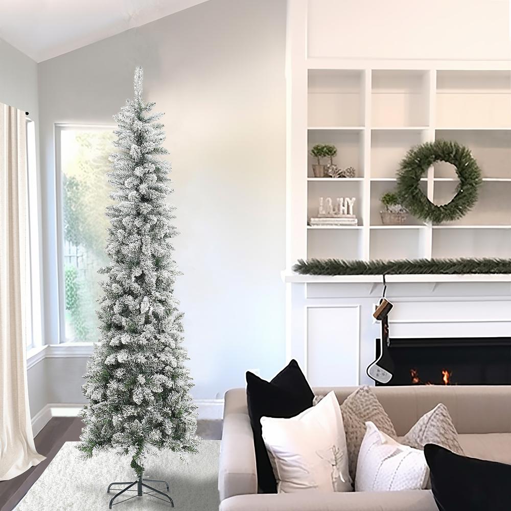 7.4Ft Pencil Slim Artificial Christmas Tree. Picture 3