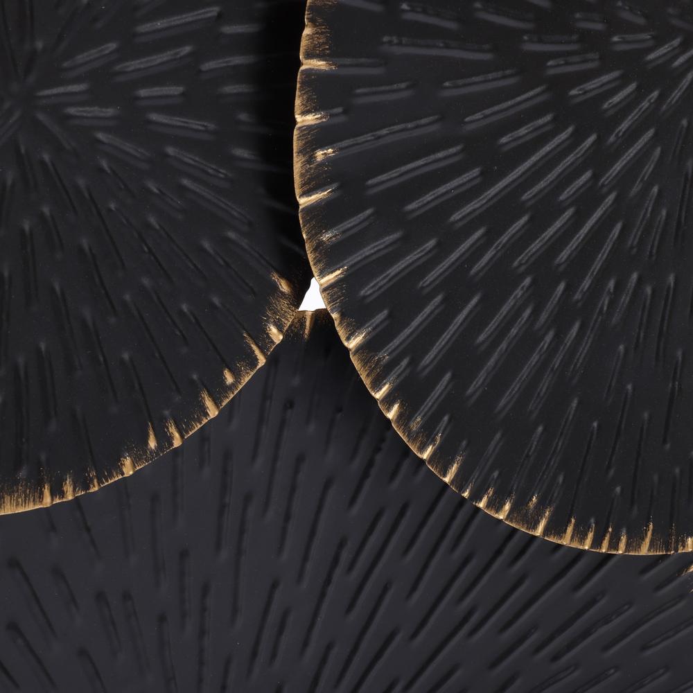 Abstract Black with Gold Large Metal Wall Decor. Picture 7