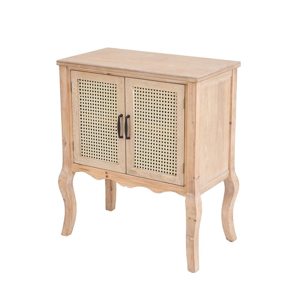 Natural Wood Finish Accent Cabinet. Picture 4