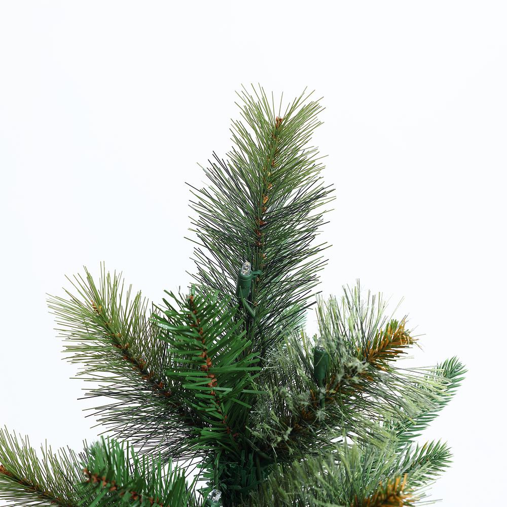 4Ft Pre-Lit Artificial Christmas Pine Tree with Metal Pot. Picture 8
