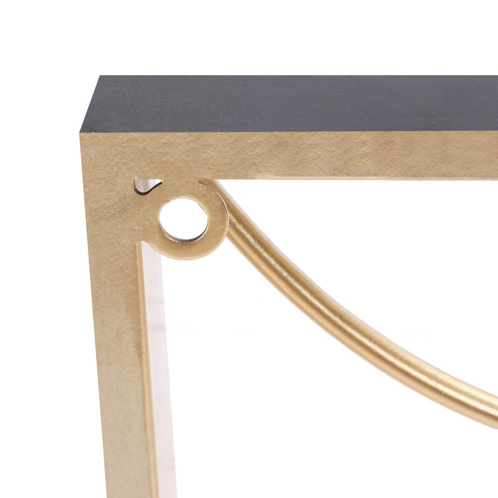Gold and Black Abstract Metal Rectangular Metal Wall Decor. Picture 14
