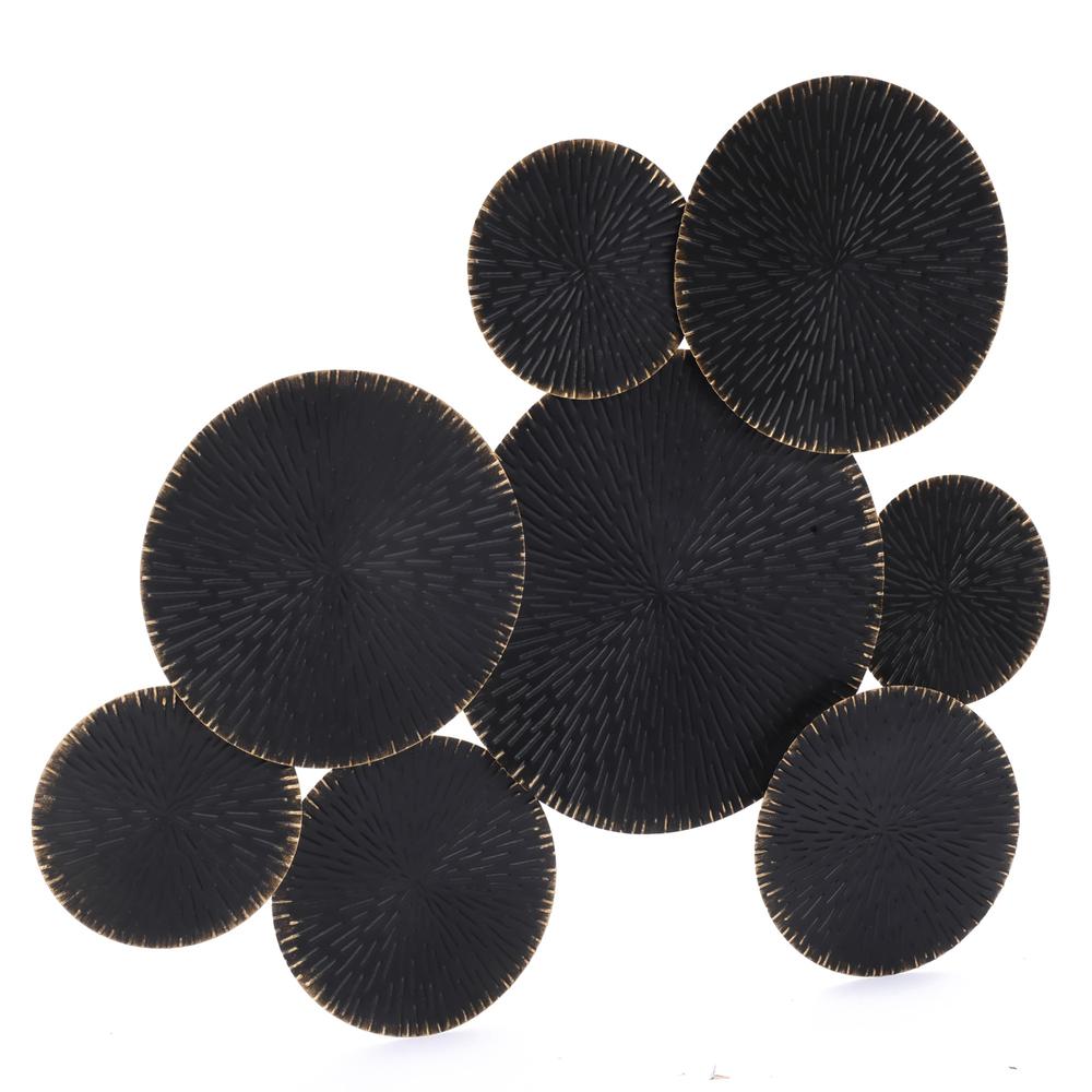 Abstract Black with Gold Large Metal Wall Decor. Picture 4