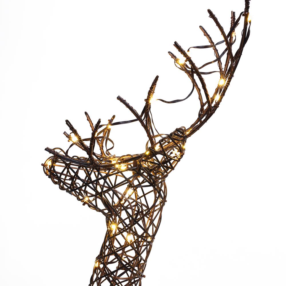 Reindeer and Sleigh Lighted Outdoor Holiday Decoration Set. Picture 7