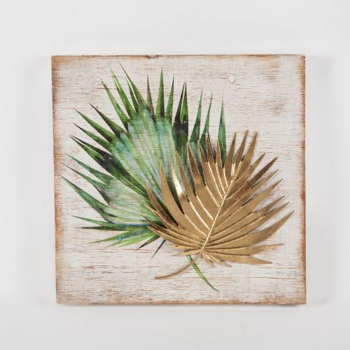 Set of 2 Leaf Wall Plaque. Picture 1