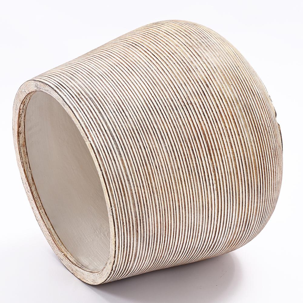 Distressed Tan MgO Tapered Round Planter. Picture 10