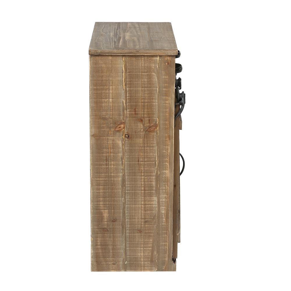 Rustic Wood Sliding Barn Door Storage Cabinet. Picture 7